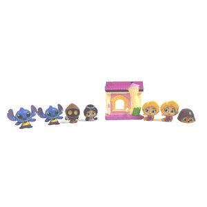 Disney Doorables Princess' Tangled Stitch Jawa Jasmine House Figures Lot Of 8